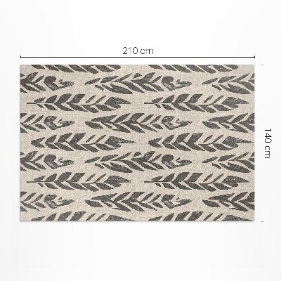 Buiten tapijt Boho beschilderde bladeren in vintage stijl