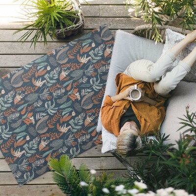 Buitenkleed Een bloemenweide in boho-stijl