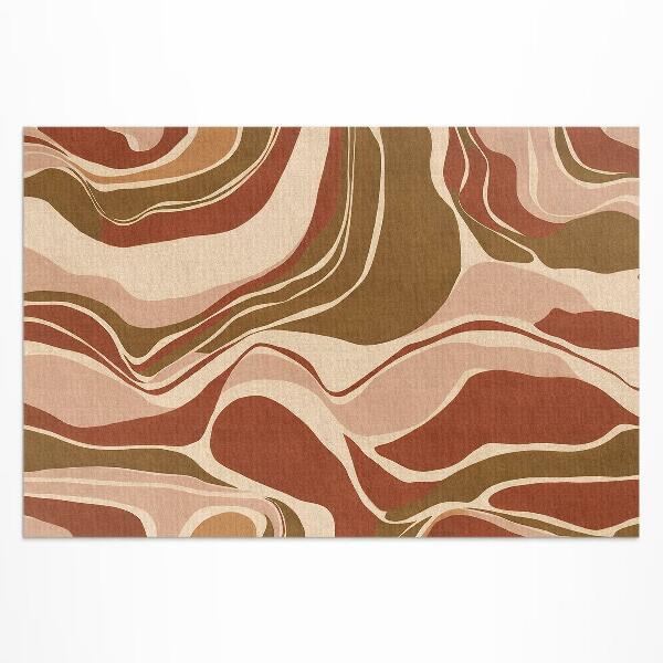 Buiten tapijt Abstracte vlekken in boho-kleuren