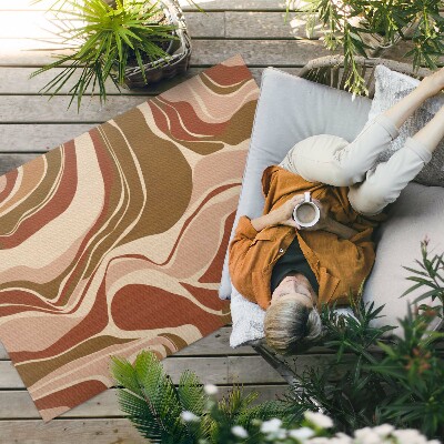 Buiten tapijt Abstracte vlekken in boho-kleuren