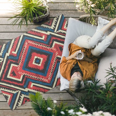 Buiten tapijt Decoratief patroon in vintage Indiase stijl