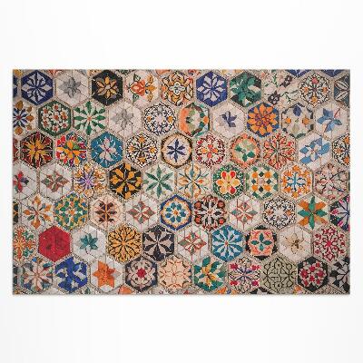 Buiten tapijt Kleurrijke abstracte retro mozaïek