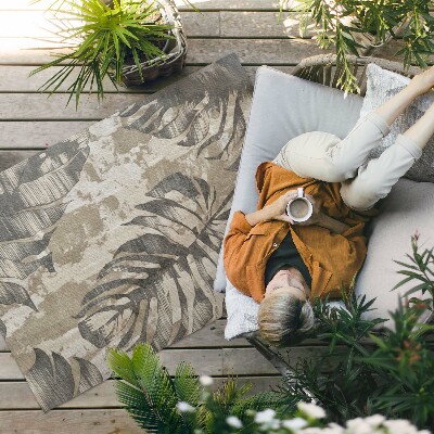 Tuinkleed Boho bladeren plant met textuur in rauwe stijl