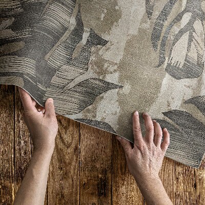 Tuinkleed Boho bladeren plant met textuur in rauwe stijl