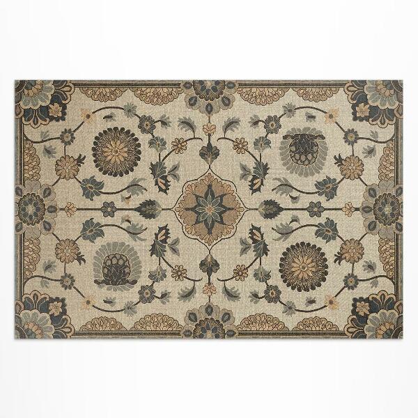 Buitenkleed Decoratieve bloemen en planten in vintage stijl