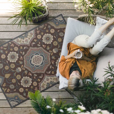 Tuinkleed Bloemen en planten sierlijk vintage patroon