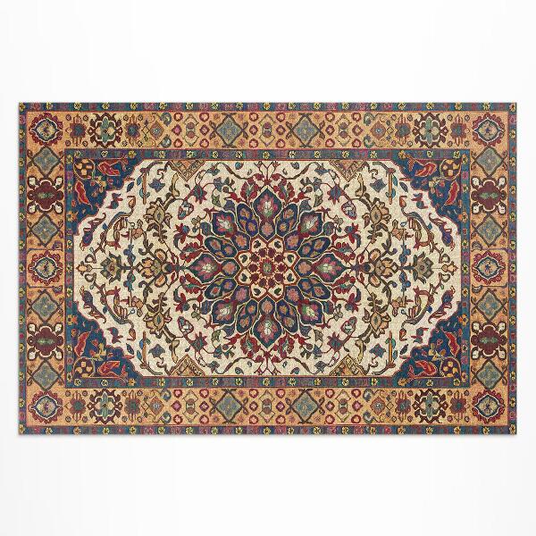 Buiten tapijt Decoratieve plantenornamenten in Turkse stijl