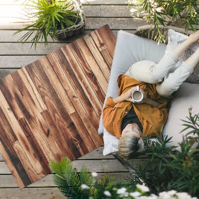 Buiten tapijt Houten versleten parketvloerplanken