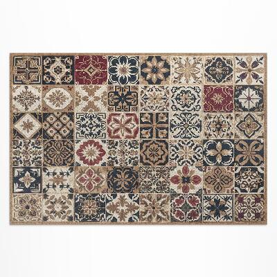 Buiten tapijt Oude vintage tegels met mozaïekpatroon