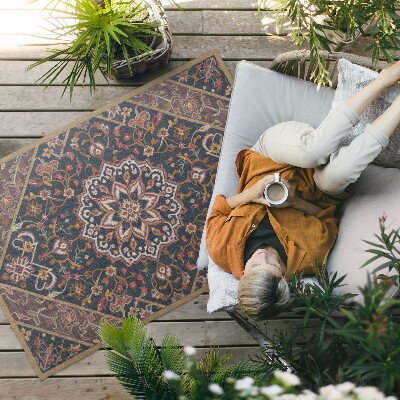 Buiten tapijt Rijkelijk versierd met ornamenten in Turkse stijl