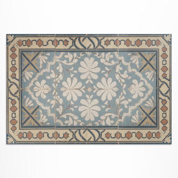 Buitenkleed Geometrische bloemenpatronen in retrostijl