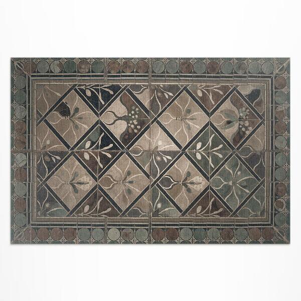 Buiten tapijt Elegante geometrie op vintage tegels