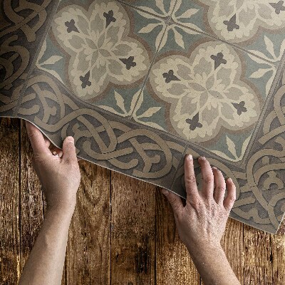 Buiten tapijt Retro tegels met geometrische patronen