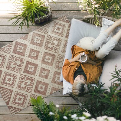 Buitenkleed Geometrische composities in Azteekse stijl