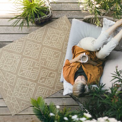 Buiten tapijt Eenvoudige Azteekse motieven in een klassieke vorm