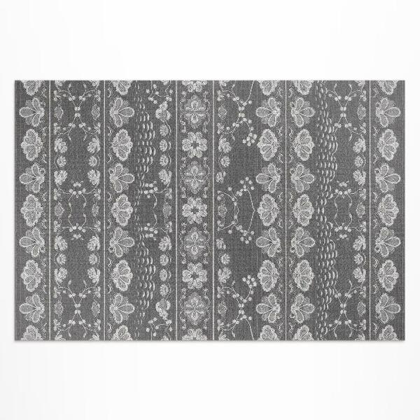 Buiten tapijt Tuintaferelen met bloemmotieven