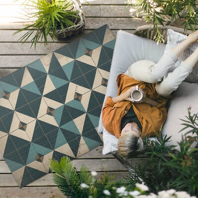 Tuinkleed Art deco tegels met geometrische vormen