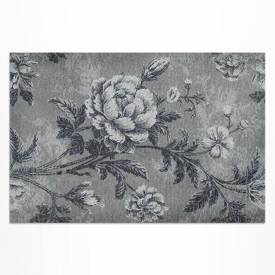 Tuinkleed Aardse tinten met een botanisch patroon