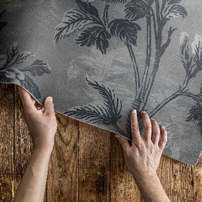 Tuinkleed Aardse tinten met een botanisch patroon