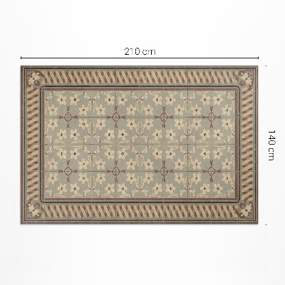 Buitenkleed Bloemen en bloemblaadjes in retro-stijl mozaïeken