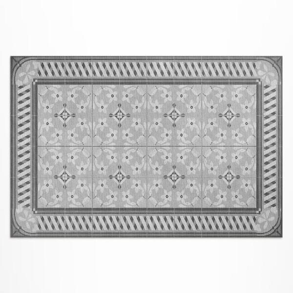 Tuinkleed Retro bloemenornament op tegels