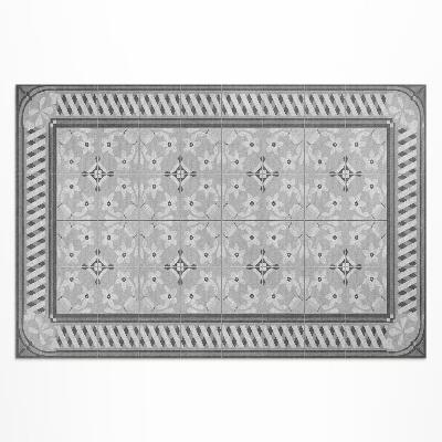 Tuinkleed Retro bloemenornament op tegels