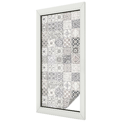 Glas in lood raamfolie Tegelpatronen
