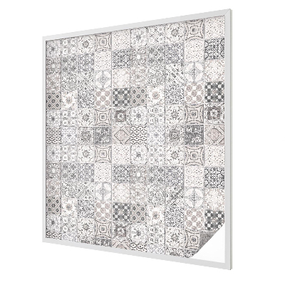 Glas in lood raamfolie Tegelpatronen