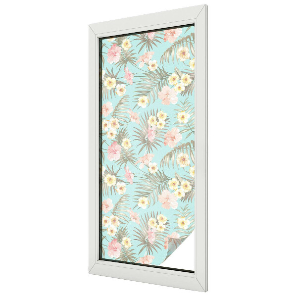 Glas in lood raamfolie Tropisch patroon