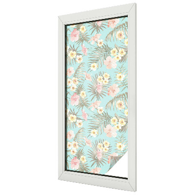 Glas in lood raamfolie Tropisch patroon