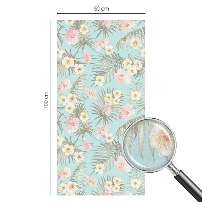 Glas in lood raamfolie Tropisch patroon