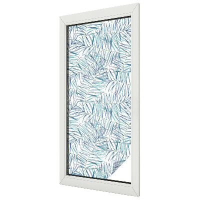 Melkglas folie met glas in lood effect Botanisch patroon