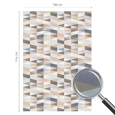 Zelfklevende raamfolie glas in lood Pastelsymmetrie