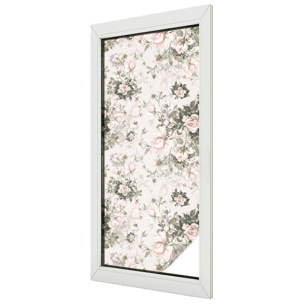 Melkglas folie met glas in lood effect Bloemenschoonheid