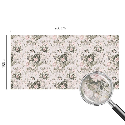 Melkglas folie met glas in lood effect Bloemenschoonheid