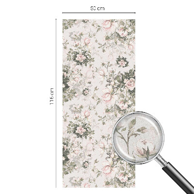 Melkglas folie met glas in lood effect Bloemenschoonheid