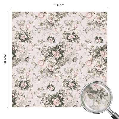 Melkglas folie met glas in lood effect Bloemenschoonheid