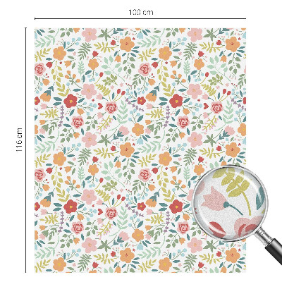 Glas in lood raamfolie Bloemenpatroon