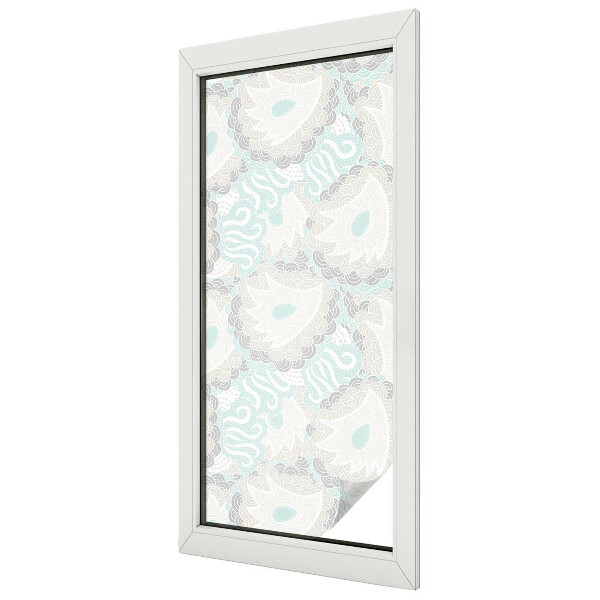 Zelfklevende raamfolie glas in lood Delicate veren