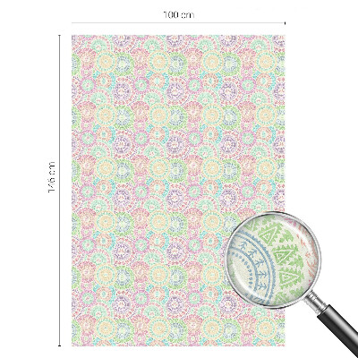 Melkglas folie met glas in lood effect Kleurrijke mandala's