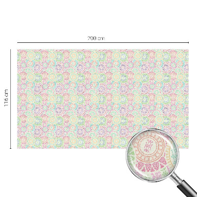 Melkglas folie met glas in lood effect Kleurrijke mandala's