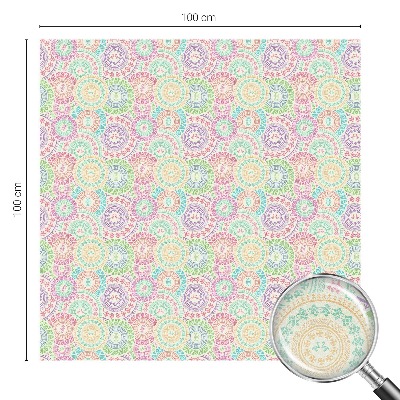 Melkglas folie met glas in lood effect Kleurrijke mandala's