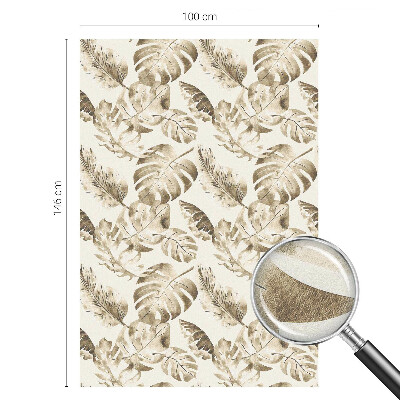 Zelfklevende raamfolie glas in lood Tropische planten