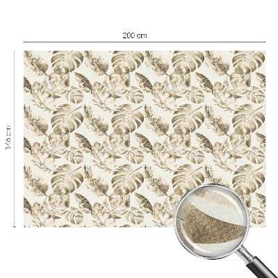 Zelfklevende raamfolie glas in lood Tropische planten