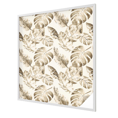 Zelfklevende raamfolie glas in lood Tropische planten