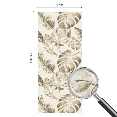 Zelfklevende raamfolie glas in lood Tropische planten