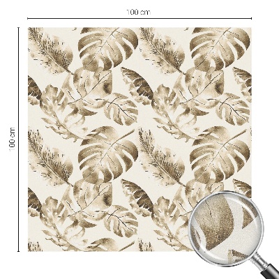 Zelfklevende raamfolie glas in lood Tropische planten