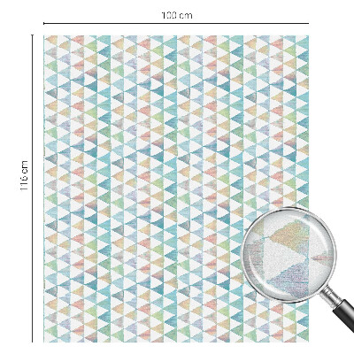 Melkglas folie met glas in lood effect Geometrische driehoeken