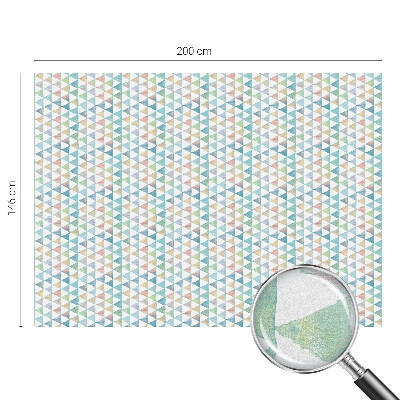 Melkglas folie met glas in lood effect Geometrische driehoeken