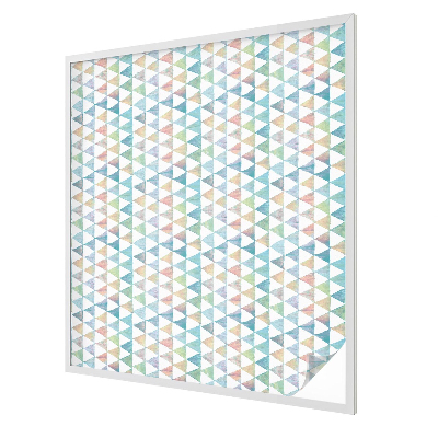 Melkglas folie met glas in lood effect Geometrische driehoeken